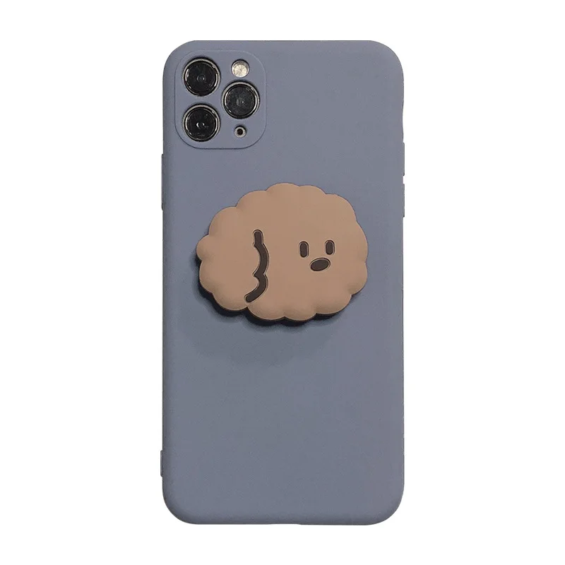 3d cute brown puppy grip tok silicone korean mobile phone holder griptok socket mobile phone accessories for iphone samsung free global shipping