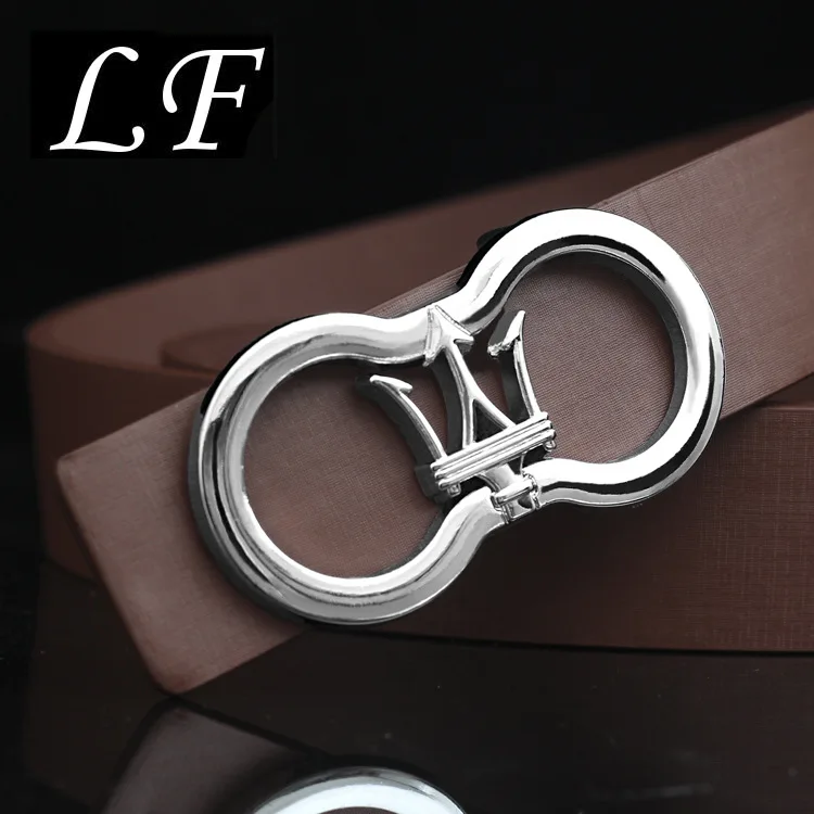 

Belt Belt Men Belt Smooth Buckle White Crown 8 - Word Buckle Belt Male Han Chao Young Men With Casual
