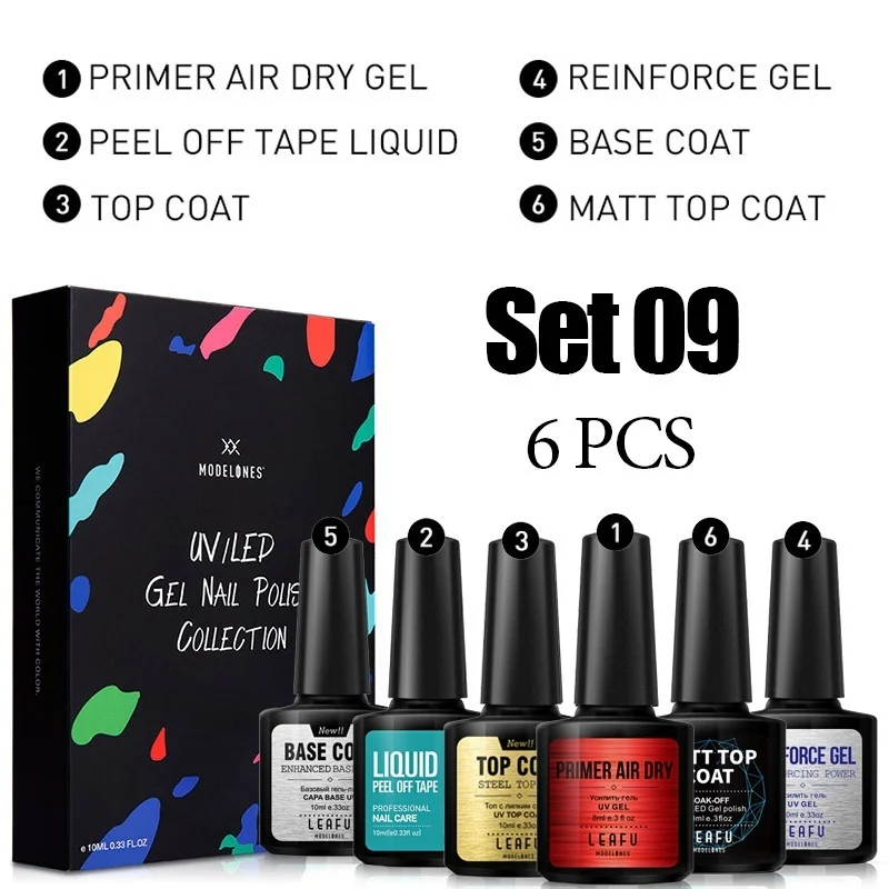 6 шт./партия базовый верхний слой Гель лак для ногтей отмачиваемый усиленный