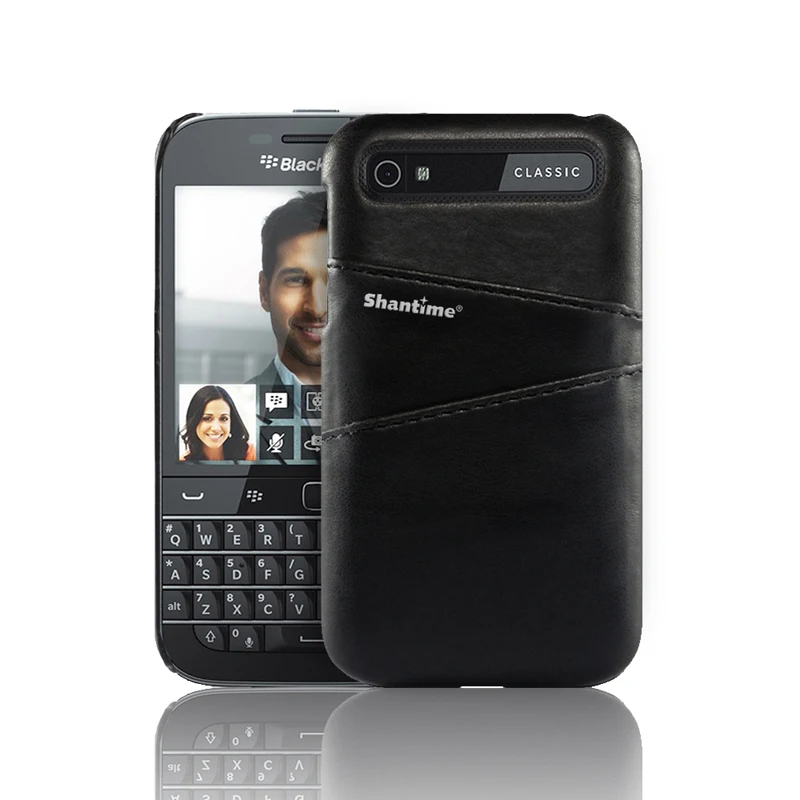 BLACK Чехол для BlackBerry Q20 Роскошный кожаный бумажник с отделениями для карт задняя крышка для BlackBerry Q20 деловой чехол - Цвет: BLACK