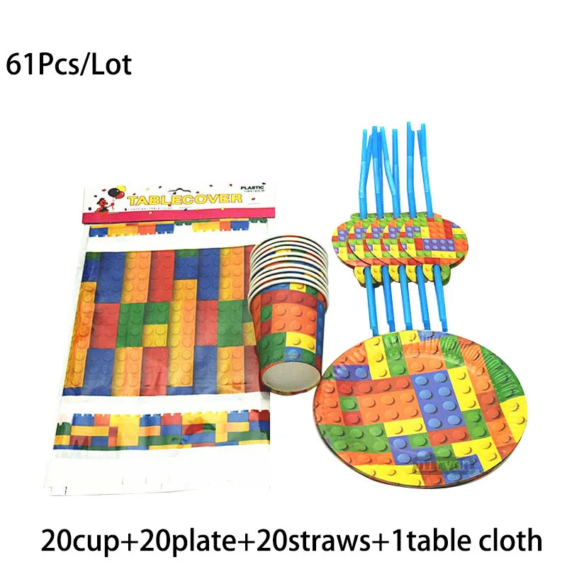 Legoing блоки для праздника вечевечерние Декор товары дня рождения домашняя