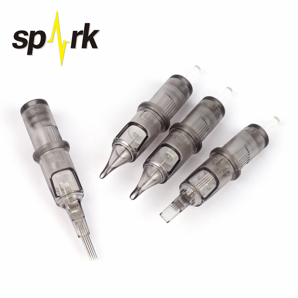 10 шт./лот картриджи для тату SPARK Smoke gray Изогнутые Иглы Magnum #12 0 35 мм иглы татуировки