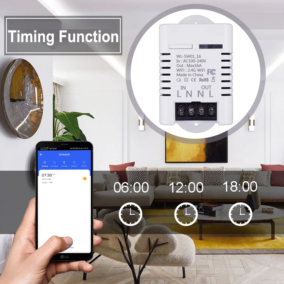 Wifi смарт переключатели универсальный выключатель Умный дом таймер работает с Alexa