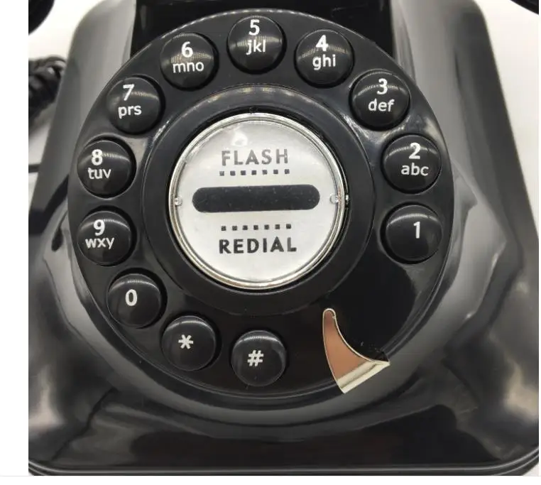 Ностальгический черный телефон в стиле ретро с звонками (сладкий звук