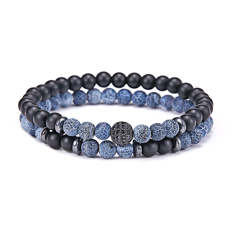 Diffone 2 шт./пара настоящий браслет из натурального камня для влюбленных диско шар