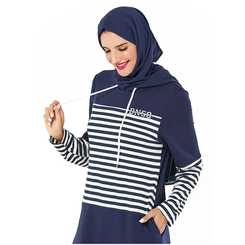 Женское Повседневное платье-кафтан хлопковое платье макси в мусульманском стиле