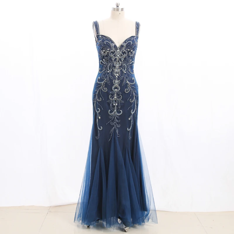 

В наличии чистый Темно-синие платья для выпускного вечера, что вы получите то, что видите только один Instock210219-082