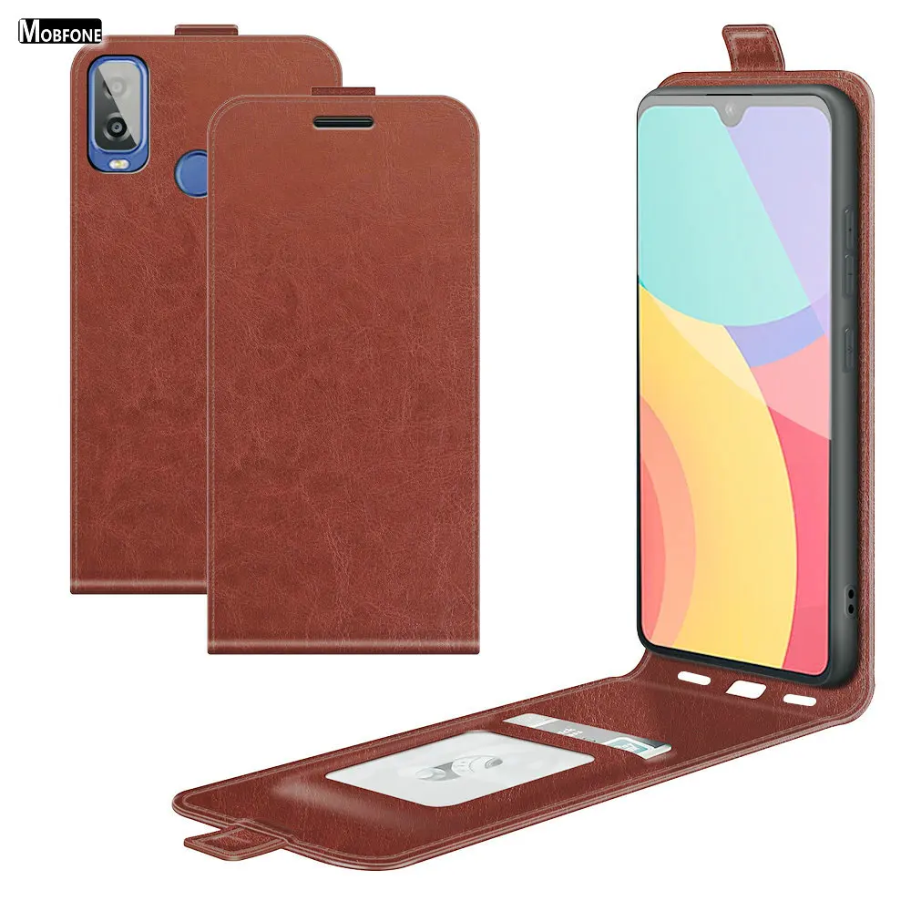 

Вертикальный чехол-книжка кожаный чехол для alcatel 1L (2021) 6,1 дюймов Роскошный чехол-книжка отделениями для карт и держателем для alcatel 1L 2021 Fundas Мя...