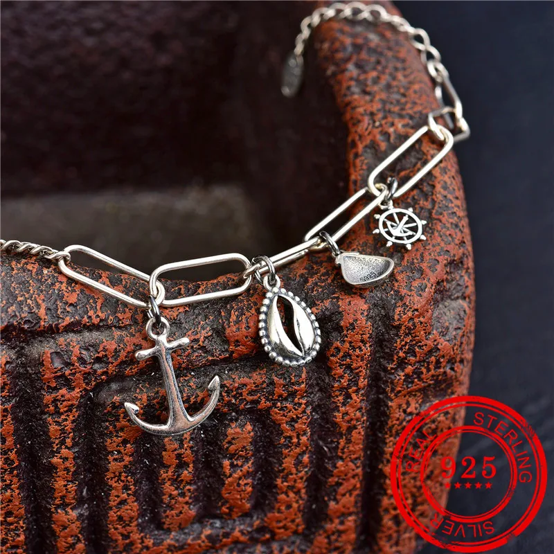 

Ladies Silver Bracelet 100% Genuine Sterling Silver 925 Bracelet Chain Size 18CM + 3CM Silver Pendant Boutique Accessories