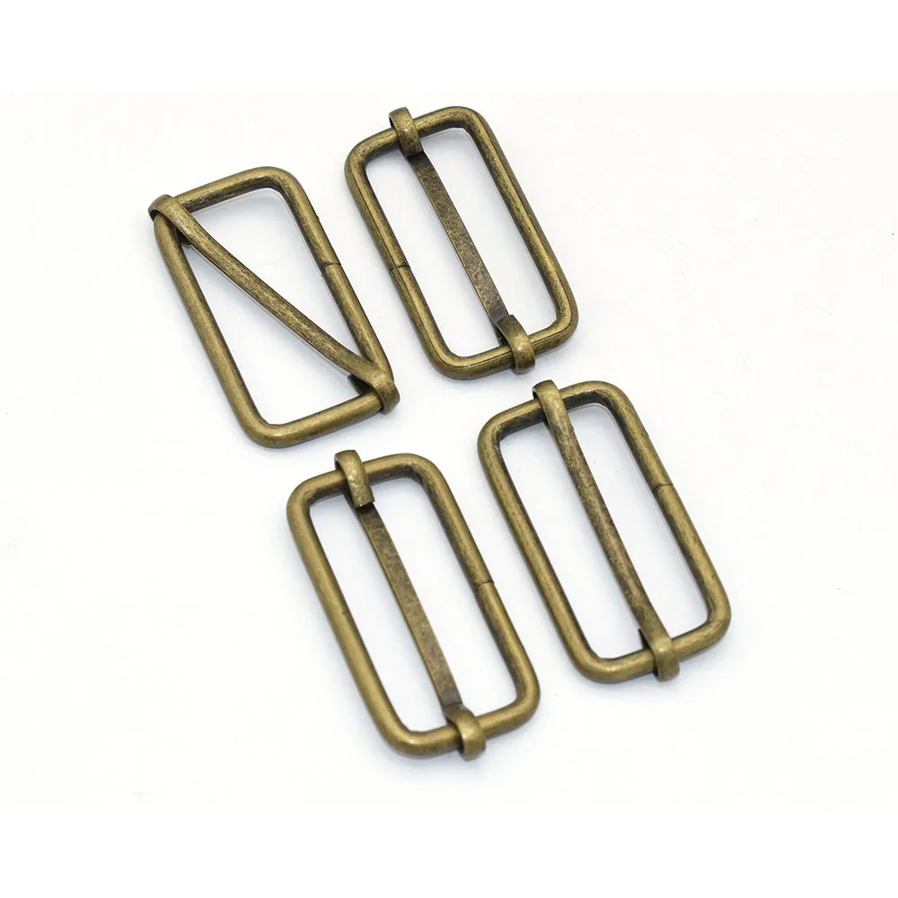 

40mm Bronze Adjustable Belt Buckle Slide Buckle Metal Purse clasp Buckles Bag ring strap buckles Handbag webbing hardware - 6pcs