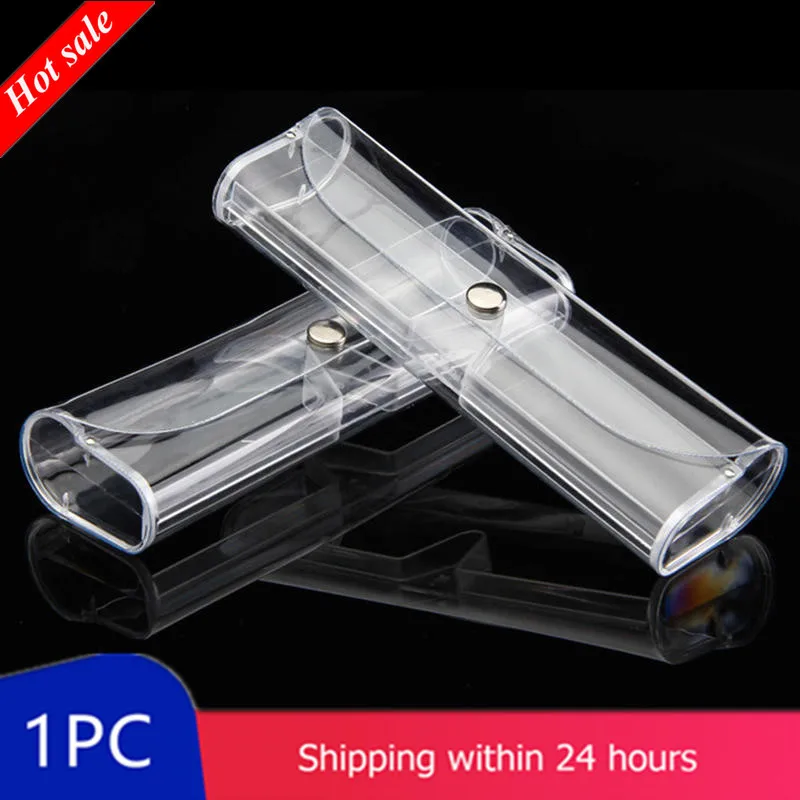 Портативный дорожный женский прозрачный чехол из ПВХ для очков защитный