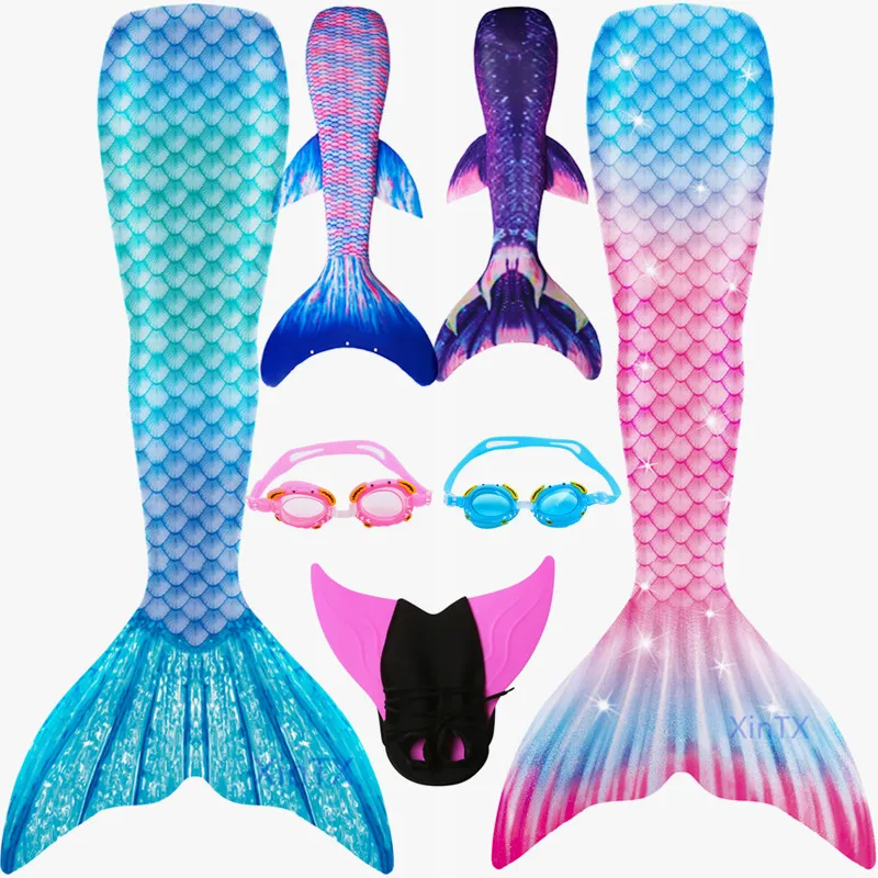 

Необычные новые хвосты маленькой русалки с моноластами Купальники для детей и взрослых летнее платье купальный костюм русалки