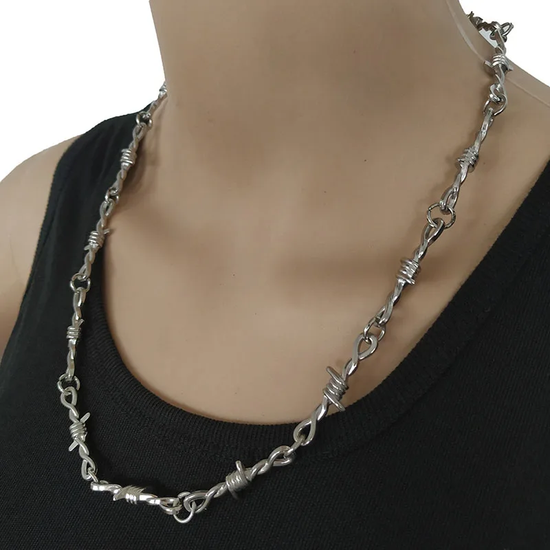 Панк шипы железное короткое ожерелье унисекс в стиле хип хоп модное аксессуары