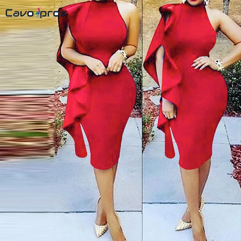 Женское стильное Плиссированное облегающее платье миди с лямкой на шее