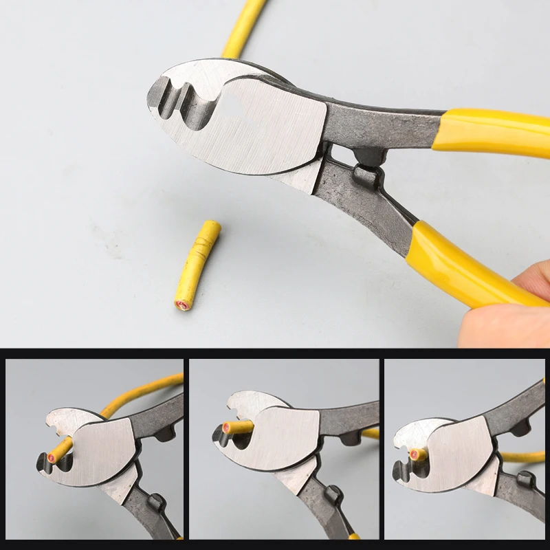 

Handle Electric Wire Stripper Cutting Pliers Tool Cable Cutter 150/200/250mm Manganese Steel Cable Trim Pliers Multitool