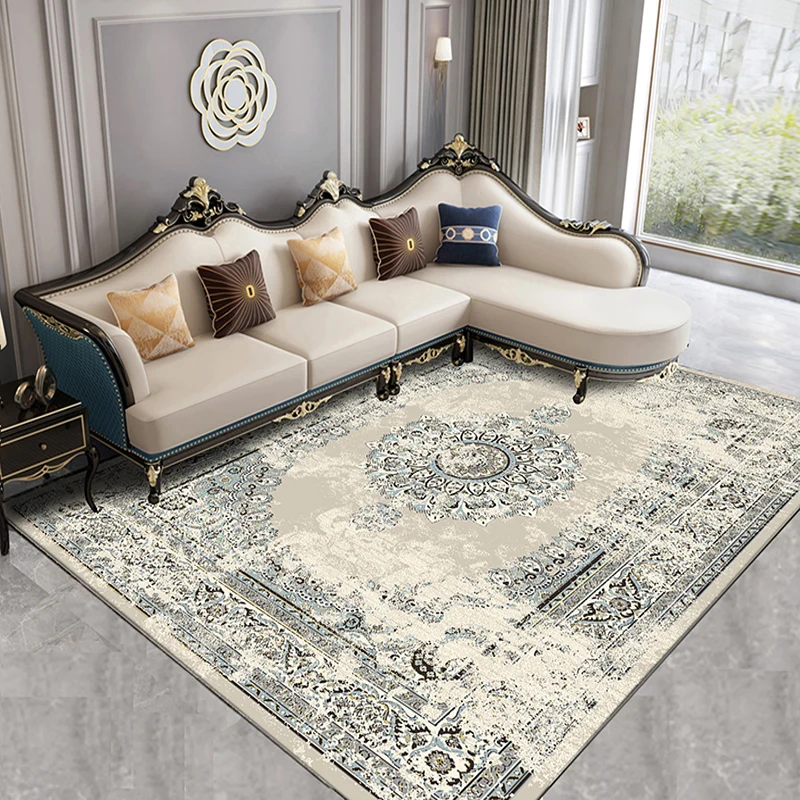 

Turkish Persian Retro Carpets For Living Room Retro Bedroom Carpet Sofa Coffee Table Floor Rug Study Room Mat American Area Rug
