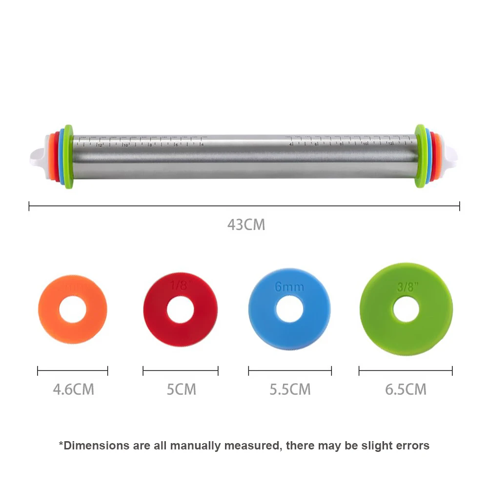 

Adjustable Rolling Pin Cocina Amasar Dough Roller Deegroller Walek Do Ciasta Rolling Pin For Dough Rouleau Pâtisserie Acier