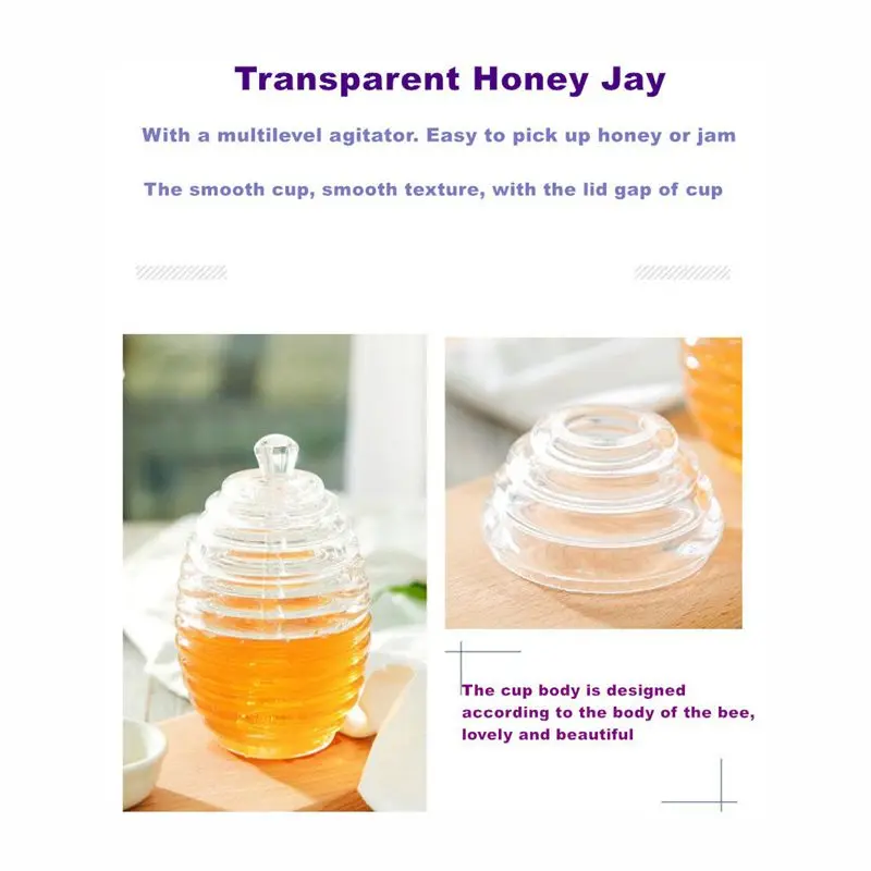 Пластиковые банки для меда хранения завтрака варенья бокс рисования с палочкой