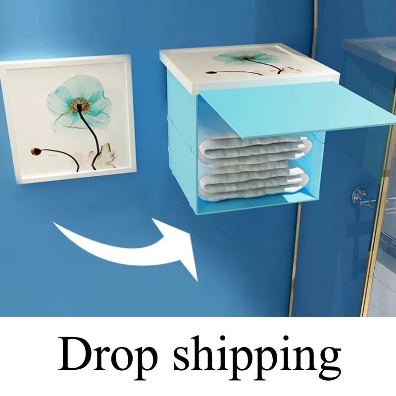 Складной шкафчик для ванной комнаты полка хранения одежды душа