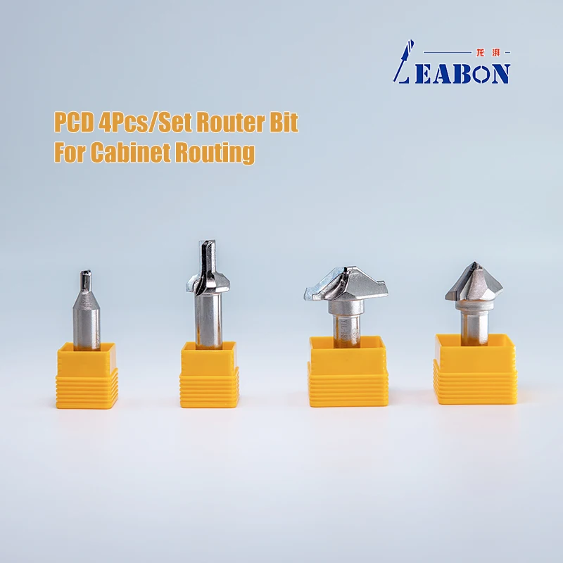 Набор фрез PCD алмазных с хвостовиком 1/2 дюйма 4 шт. | Фрезы