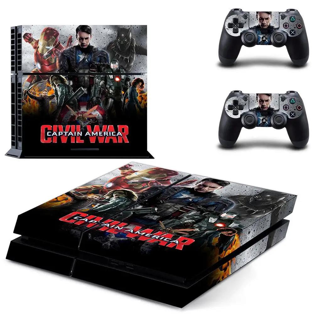 Наклейка для PS4 Капитан Америка: Civil War PS 4 стикер игровая станция наклейки pegatinas