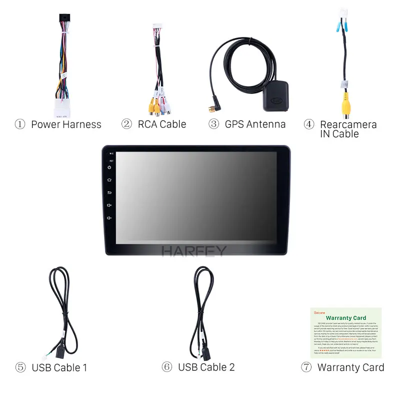 Harfey 9 дюймов HD сенсорный экран Bluetooth автомобильный Радио для Mitsubishi OUTLANDER 2004 2007 Android