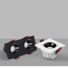 2020 Диммируемый антибликовый светодиодный встраиваемый потолочный светильник 5 Вт 7 Вт 12 Вт AC 110 В220 В угловой Регулируемый квадратный прожектор