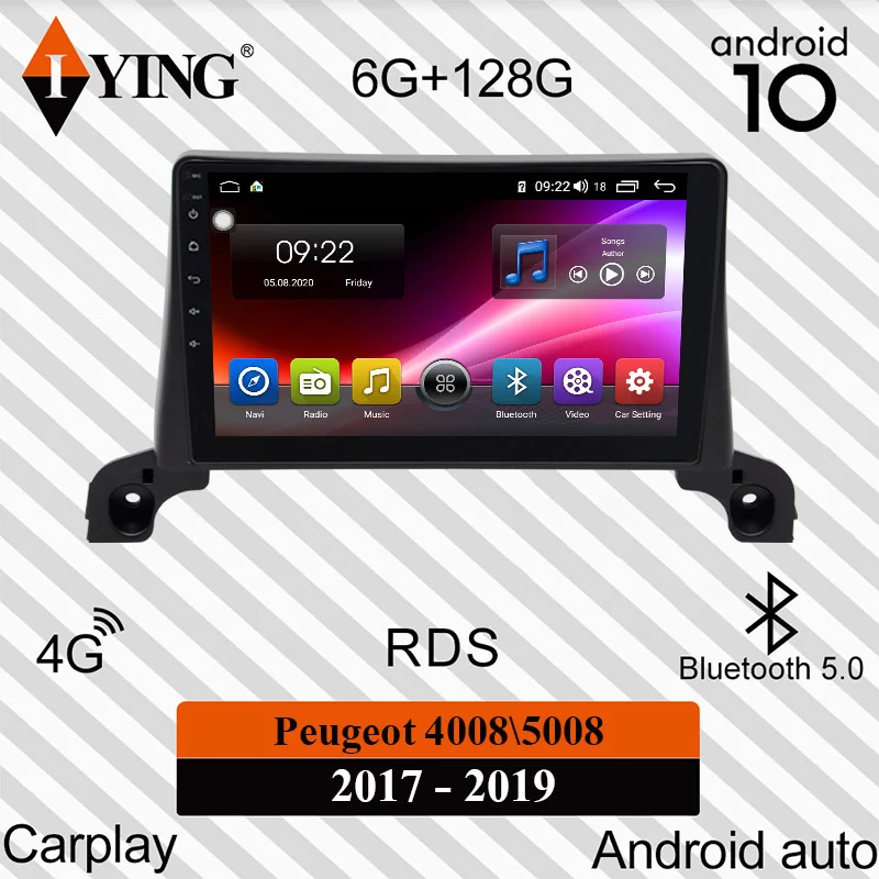 

IYING Apple Carplay For Peugeot 4008/5008 2017-2019 Car Radio Multimedia Video Player Navigation DSP GPS Android 10 No 2din dvd