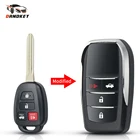 Чехол Dandkey для Toyota Corolla, Reiz, Camry, Rav4, Yaris, 4runner, Avlo, Crown, Venza, Matrix, обновленный складной пульт дистанционного управления для автомобильных ключей