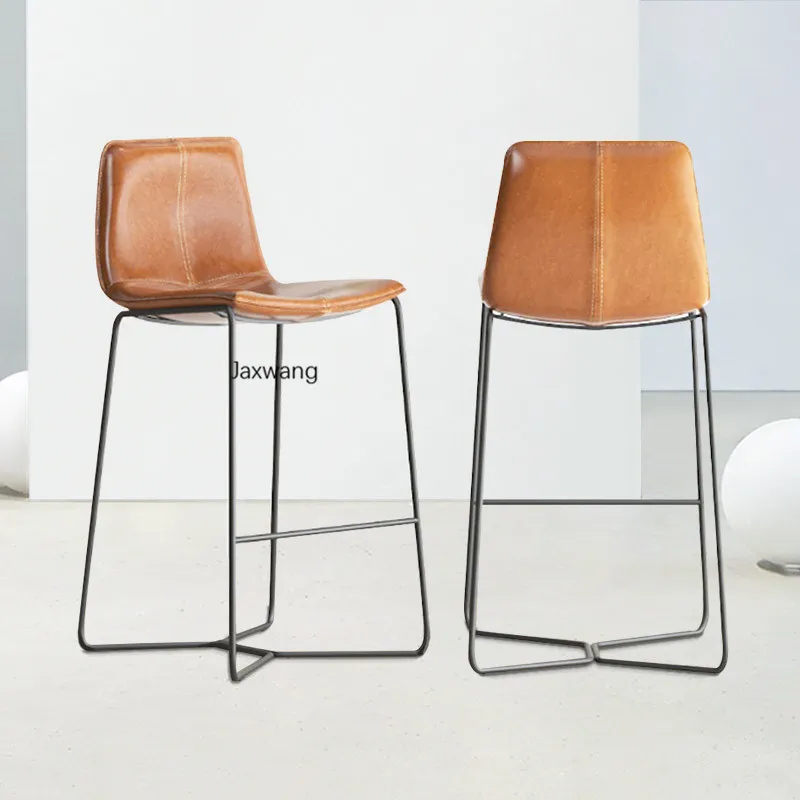 

Барный стул, роскошные современные минималистичные высокие стулья для отдыха, скандинавские бытовые стулья со спинкой, модные аксессуары