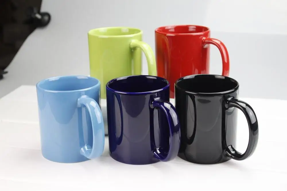 Однотонная белая керамическая фотокружка класса А 11 унций сделай сам кружка для