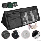 Треугольники кролик клетка крышка на открытом воздухе Водонепроницаемый Кролик ящик крышку устойчивы к ультрафиолетовому излучению ветрозащитный малая клетка для животных Пылезащитный чехол оптовая продажа