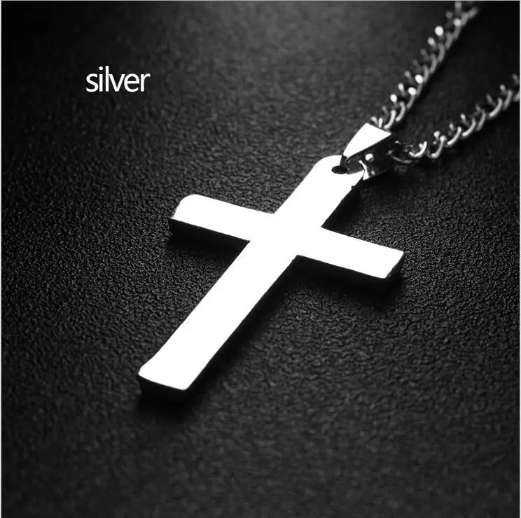 1PC Plated Cross Alloy Men Fashion Stainless Steel Chain Gift Necklace Jewelry High Quality Pendant Unisex Solid Color | Украшения и