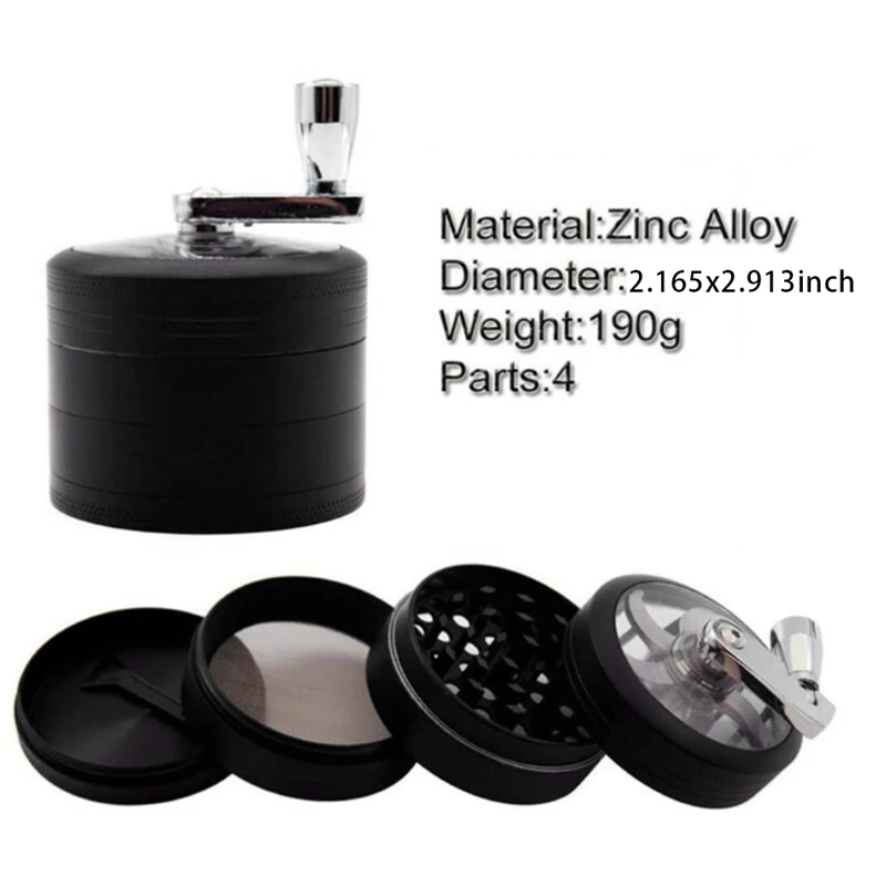 Измельчитель для трав измельчитель с ручным приводом цинковая Магнитная крышка