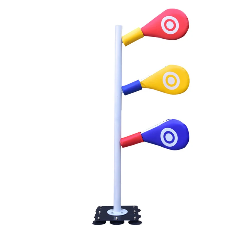 

120cm Standing Foot Target with 3 Punching Pads Professional Taekwondo Kickboxing Training Equipment Double Kick Pad for Kids