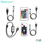 1 шт. DC5V светодиодный RGB управление ler Mini 3Key Диммер IR 24Key RF 17key Bluetooth беспроводной пульт дистанционного управления для 5 в RGB светодиодной ленты