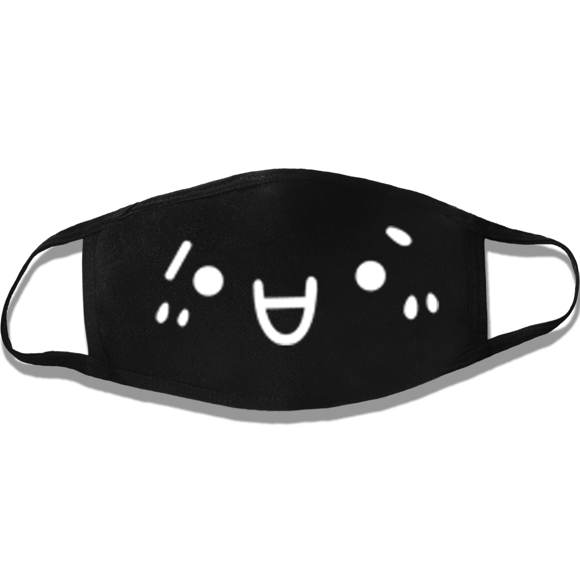 Картонная печать маски против пыли для рта и лица корейской поп-музыки аниме унисекс из милой ткани, многоразовые двойные маски.