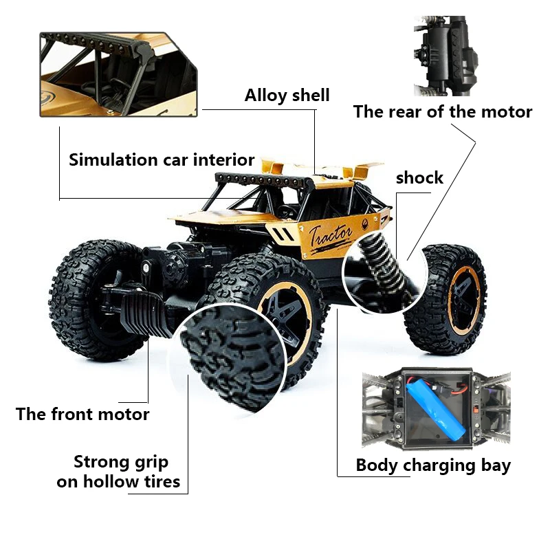 1:18 4wd автомобиль с дистанционным управлением RC Автомобиль 2 4g пульт