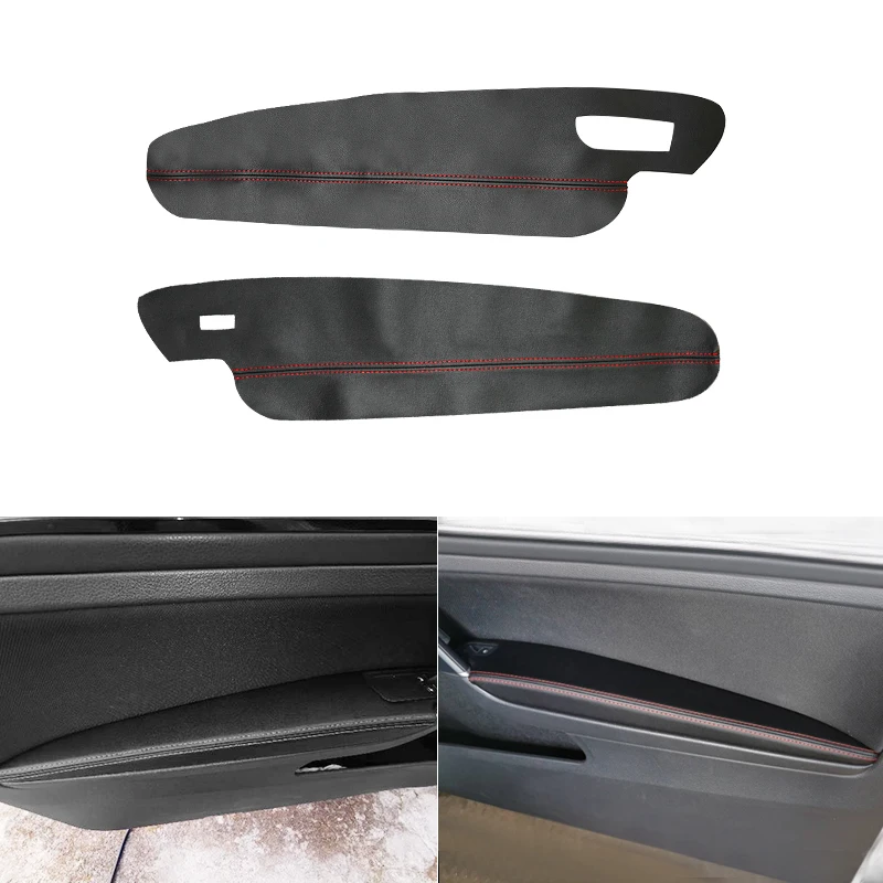 

ONLY 3 DOORS MODEL Car Styling Microfiber Leather Door Armrest Panel Cover Trim For VW Golf 7 MK7 2014 2015 2016 2017 2018