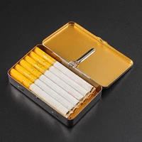 portable tobacco box moisturizing sealed cigarette storage box personality ultra thin metal hand rolled tobacco box