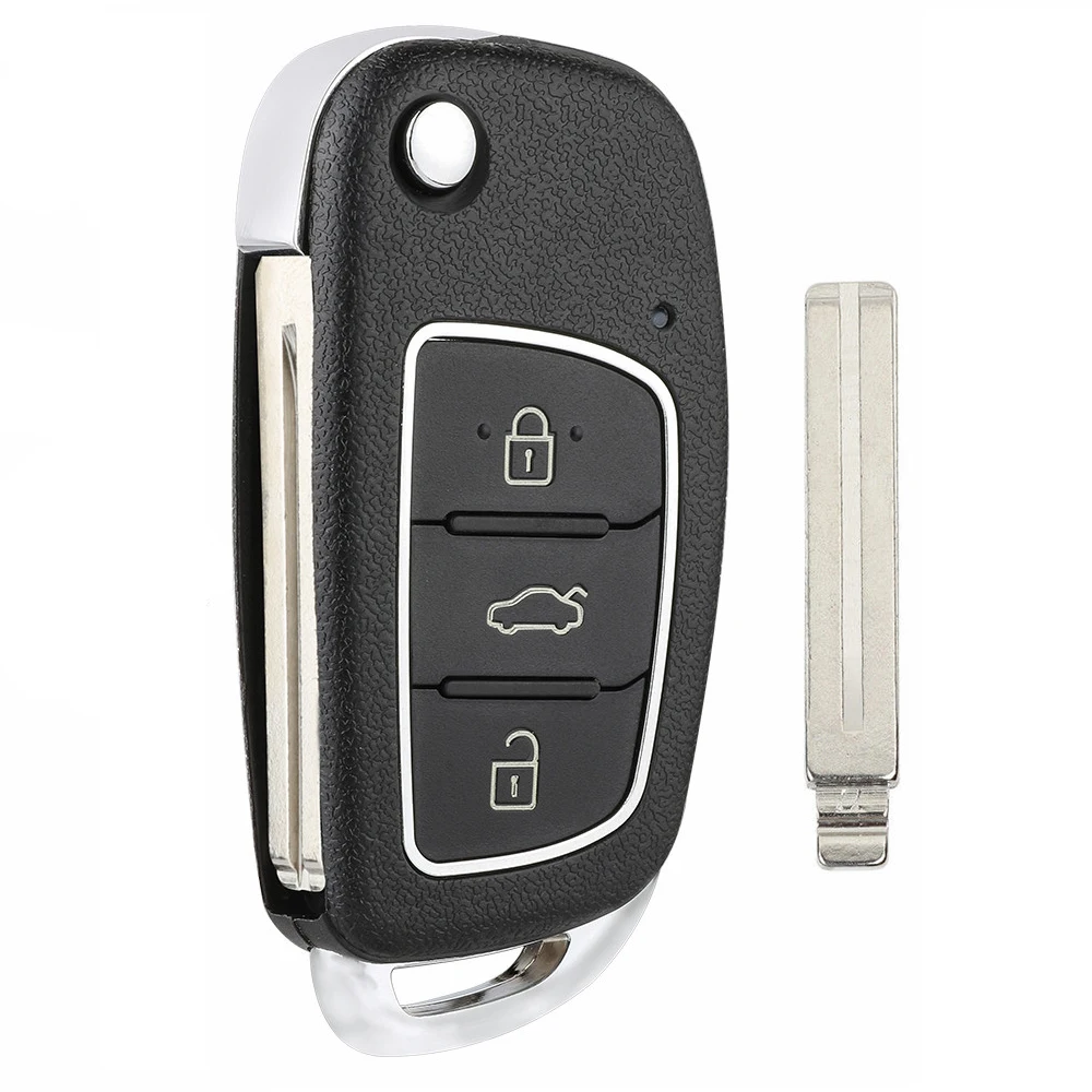Модернизированный флип-брелок Keyecu с 3 кнопками 433 МГц чип ID46 для Hyundai I20 2014 2015 2016