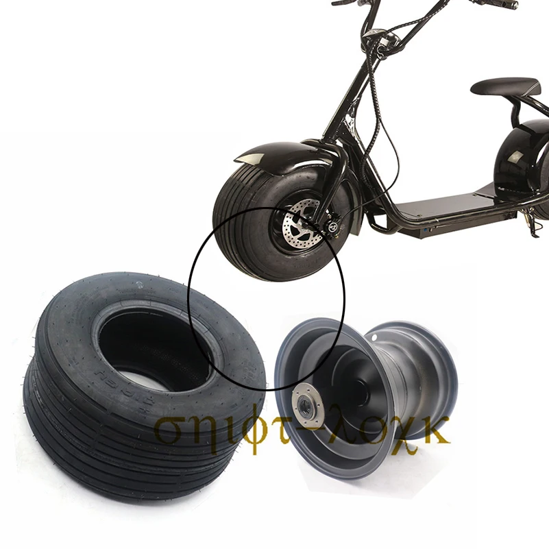 Бескамерная шина 225/55-8 18X-8 с передней ступицей для электрического скутера Citycoco