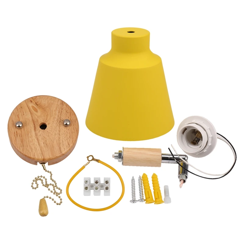 

Скандинавская деревянная настенная лампа, прикроватный настенный светильник, бра для спальни, коридора, вращающийся (желтый) с переключате...