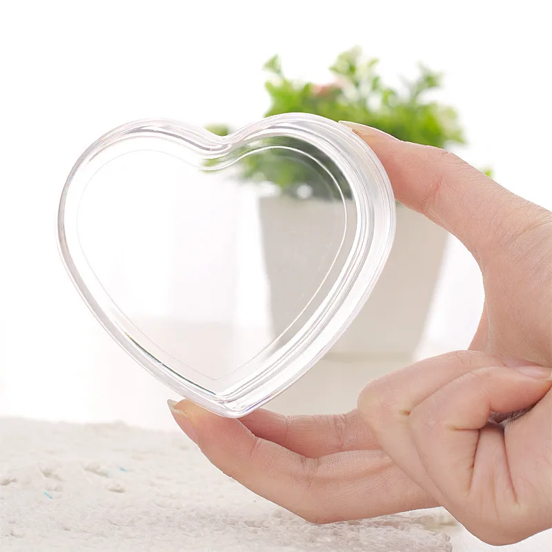 

Transparent Acrylic Heart Shape Candy Gift Box Love Heart Plastic Clear Boxes