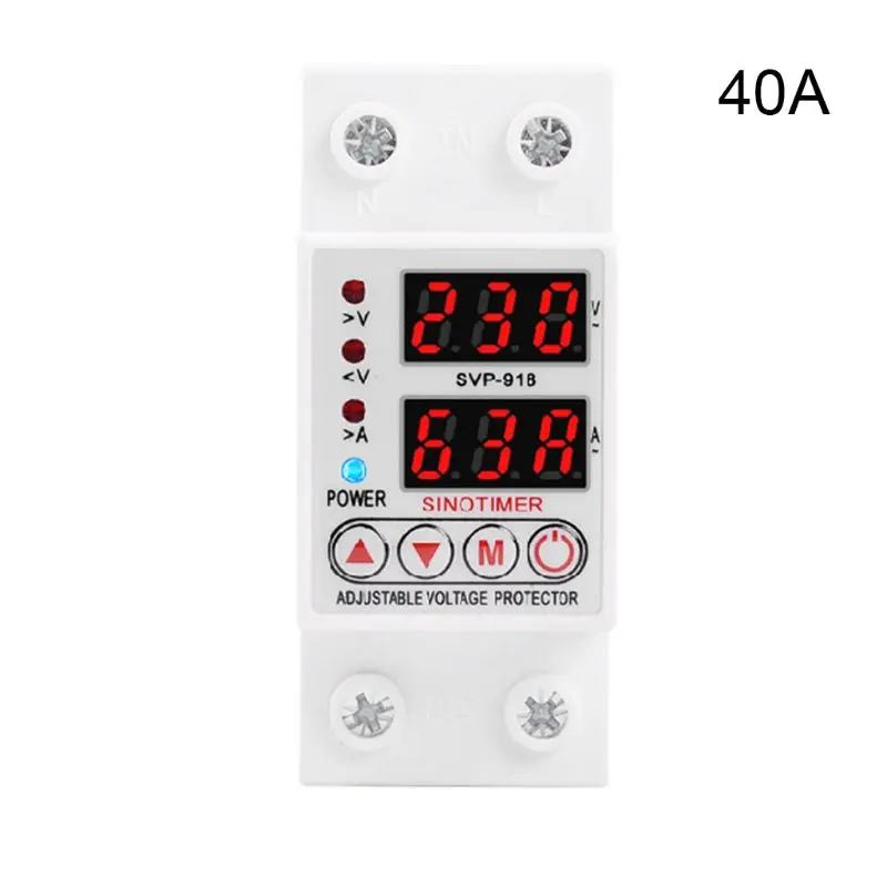 

40A 63A 220V Adjustable Under Over Voltage Current Protector Protective Device 62KD