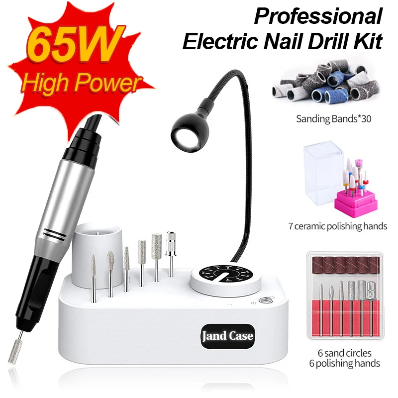

65W Manicure Machine Electric Nail Drill Machine Apparatus for Manicure Pedicure Nail Drill Equipment for Remove Gel Polish