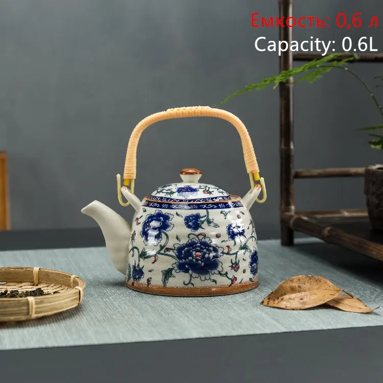 Керамический чайник, кухонный вареный чай, керамический чайник, фарфоровый чайник, много цветов на выбор - Цвет: as picture color