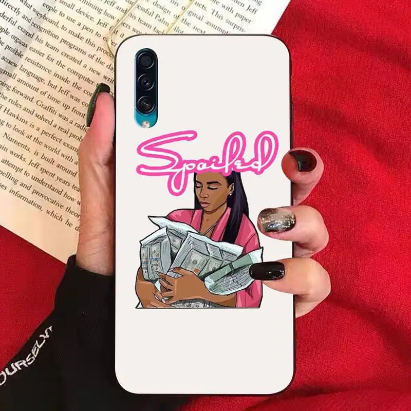 TOPLBPCS зарабатывать деньги черных точек полоски для девочек мягкий чехол телефона