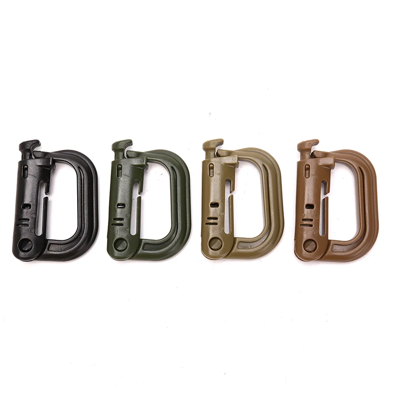 

Carabiner D Locking Ring Plastic Clip Snap Type Ring Buckle Keychain Fastener