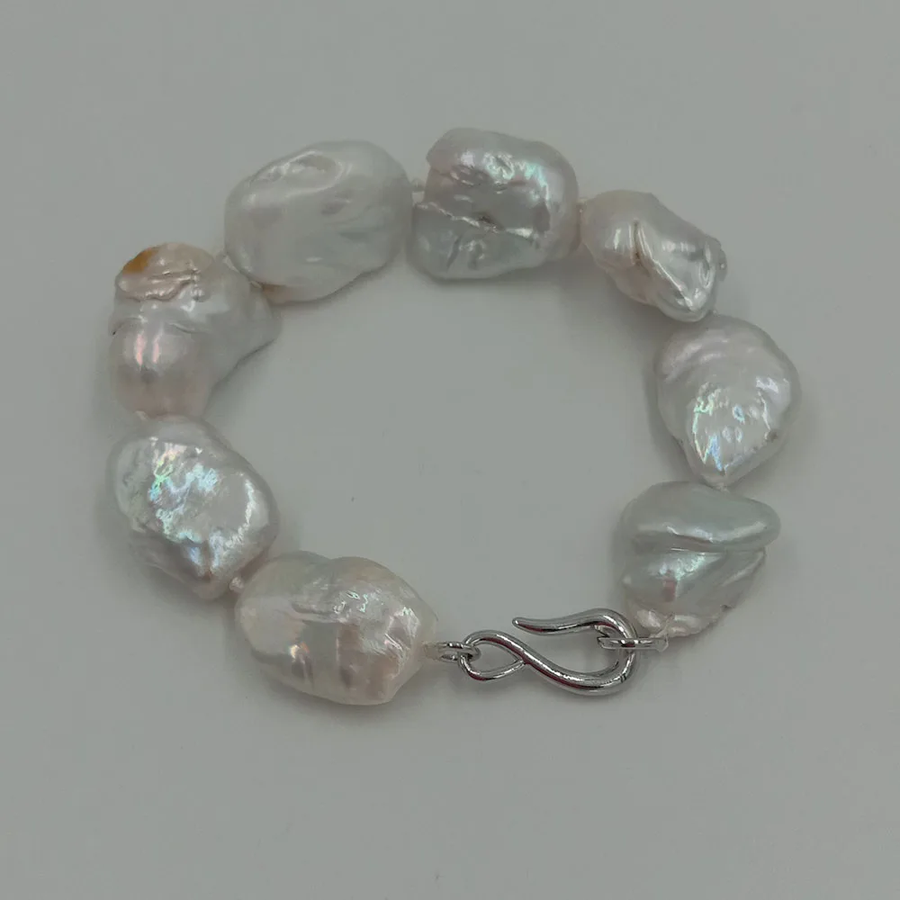 100% натуральный браслет хорошее качество большой жемчужный в стиле